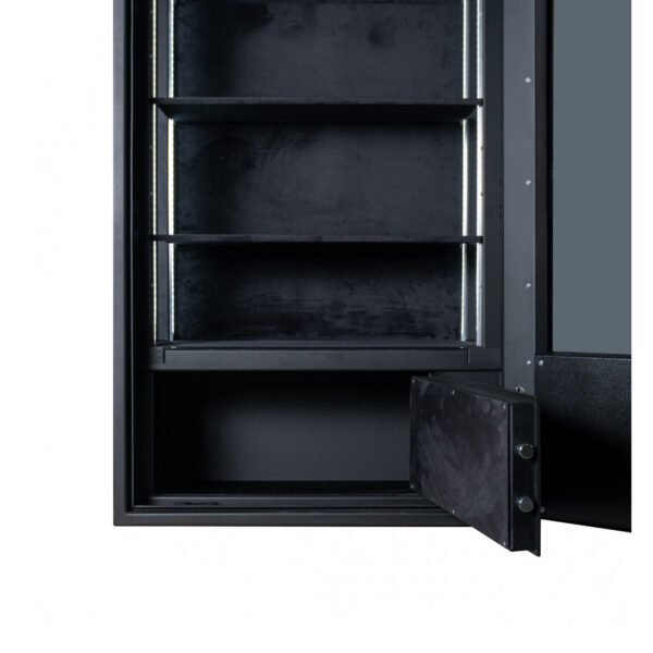 Glas-Waffenschrank 840 Vitrine mit Fachböden und Elektronikschloss - Grad 1 nach EN 1143-1