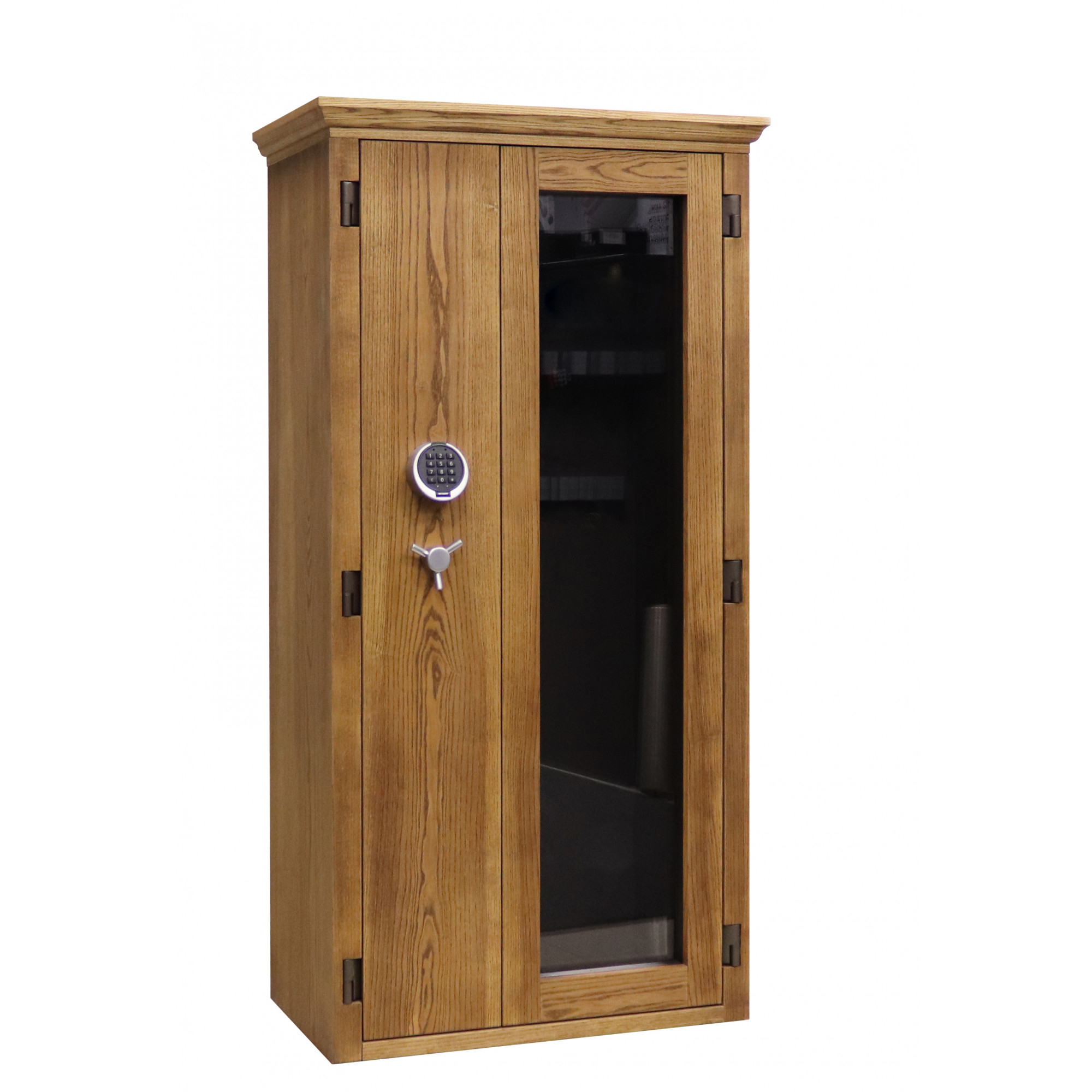 Glas-Waffenschrank 840 Vitrine mit Fachböden und Elektronikschloss – Grad 1 nach EN 1143-1