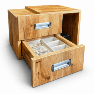 Schmuckbox mit 2 Schubladen – flexibel integrierbar in verschiedene Tresorgrößen