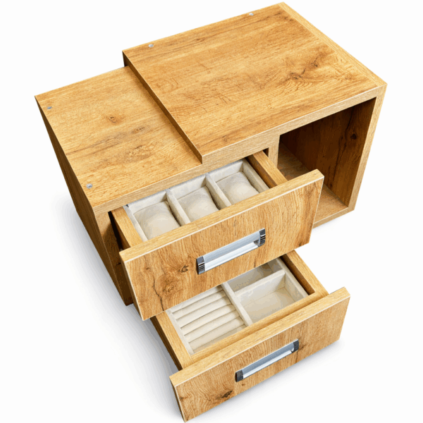 Schmuckbox mit 2 Schubladen – flexibel integrierbar in verschiedene Tresorgrößen Schmuckbox mit 2 Schubladen – flexibel integrierbar in verschiedene Tresorgrößen